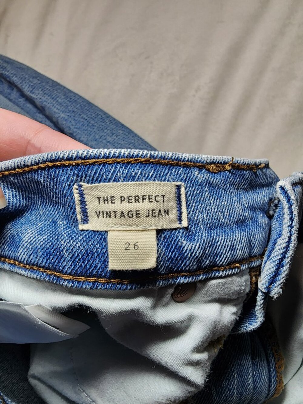 Madewell The Perfect Vintage Jean NA917 Size 26 High Rise Light Wash - Picture 6 of 13